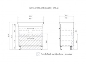 Тумба Nova 2-800 2 ящика Миранда в Копейске - kopejsk.mebel74.com | фото 6