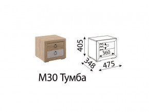 Тумба прикроватная Глэдис М30 Дуб золото в Копейске - kopejsk.mebel74.com | фото 2