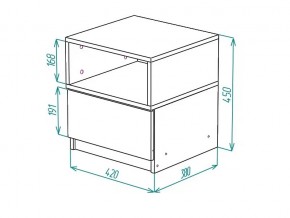 Тумба прикроватная Грация в Копейске - kopejsk.mebel74.com | фото 2